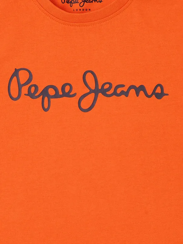 Pepe Jeans orange cotton t shirt