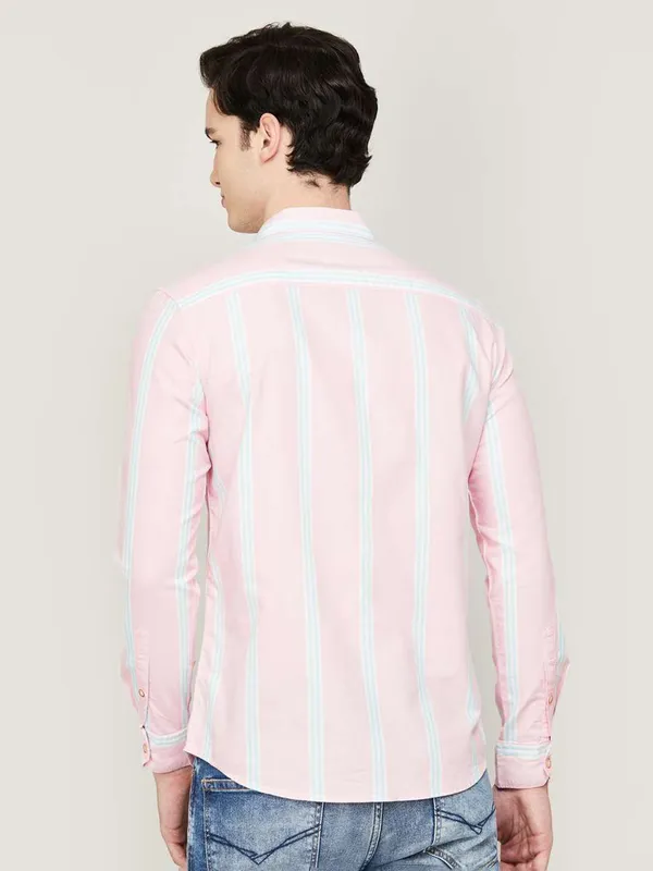 Pepe Jeans pink cotton stripe shirt