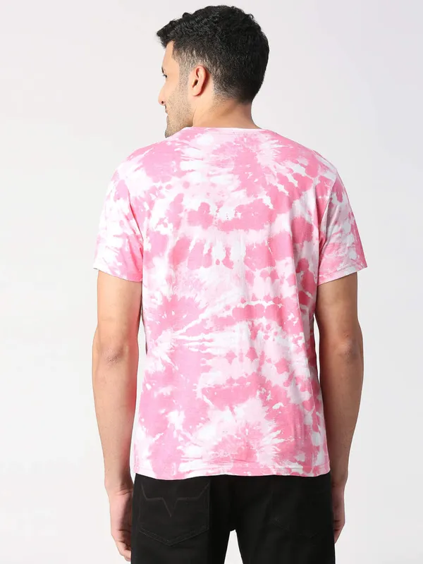 Pepe Jeans pink shibori printed t shirt