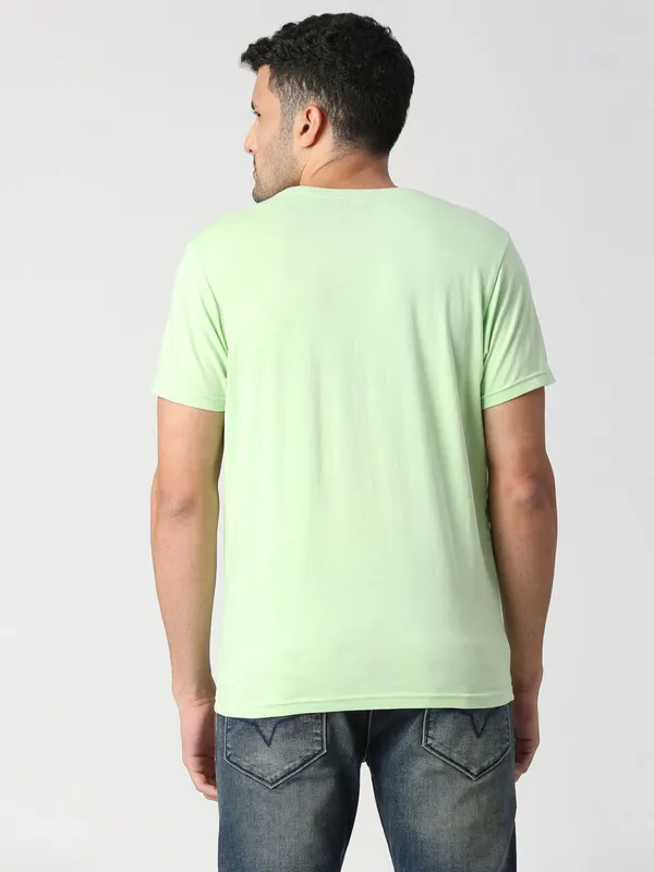 Pepe Jeans pista green cotton printed shirt
