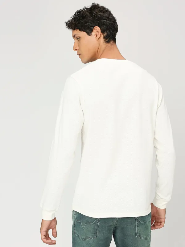 Pepe Jeans plain knitted white t shirt