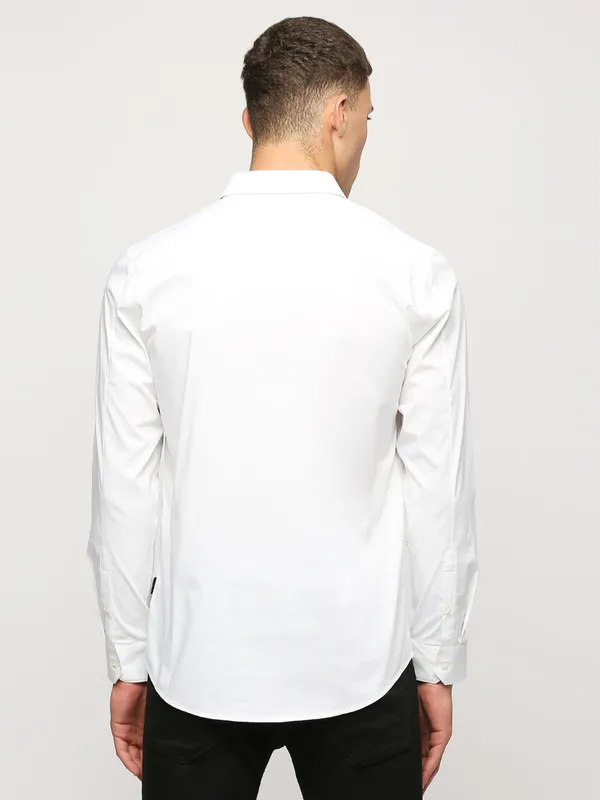PEPE JEANS plain white casual shirt