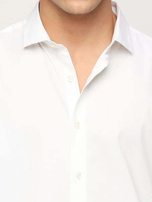 PEPE JEANS plain white casual shirt