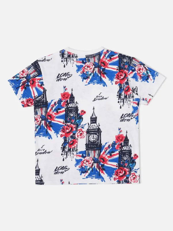 Pepe Jeans printed cotton white t shirt
