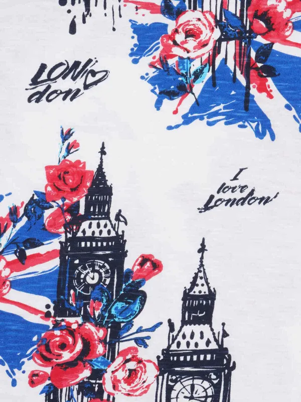 Pepe Jeans printed cotton white t shirt