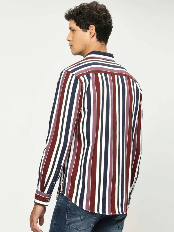 Pepe Jeans red and blue stripe shirt
