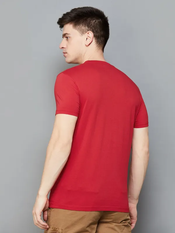 PEPE JEANS red printed casual t-shirt