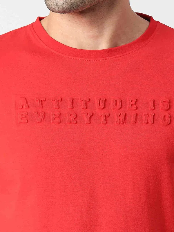 Pepe Jeans red round neck t shirt