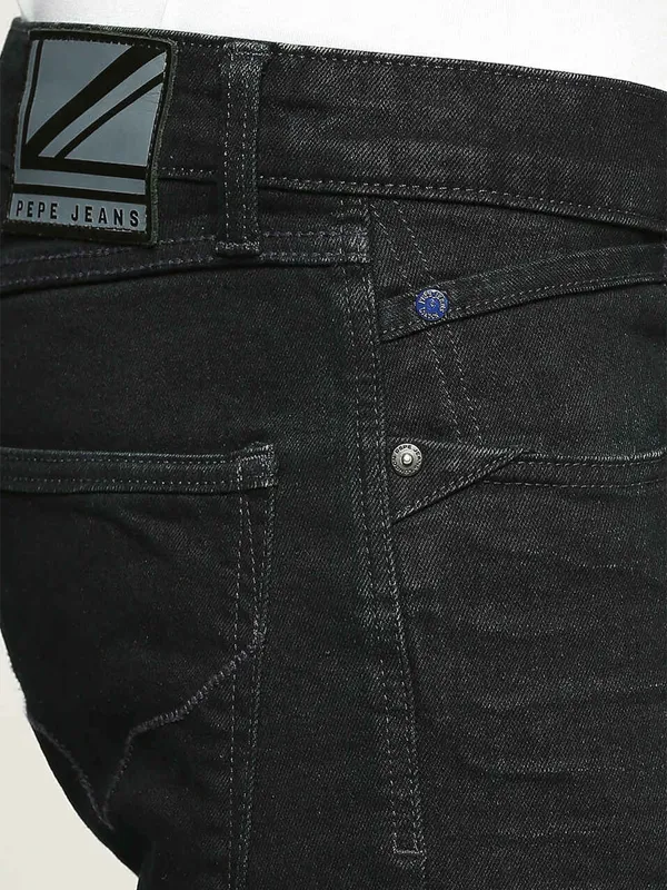 Pepe Jeans rich black slim fit jeans in solid