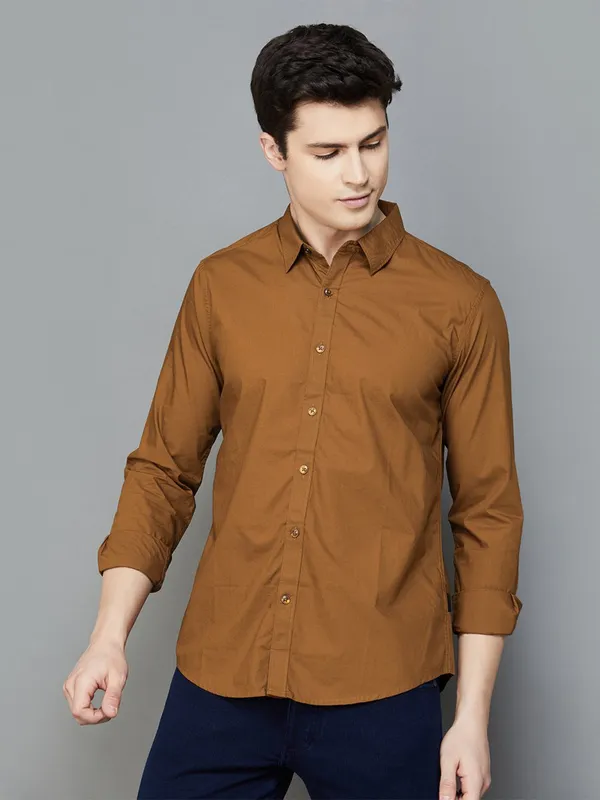 Pepe Jeans rust orange plain shirt