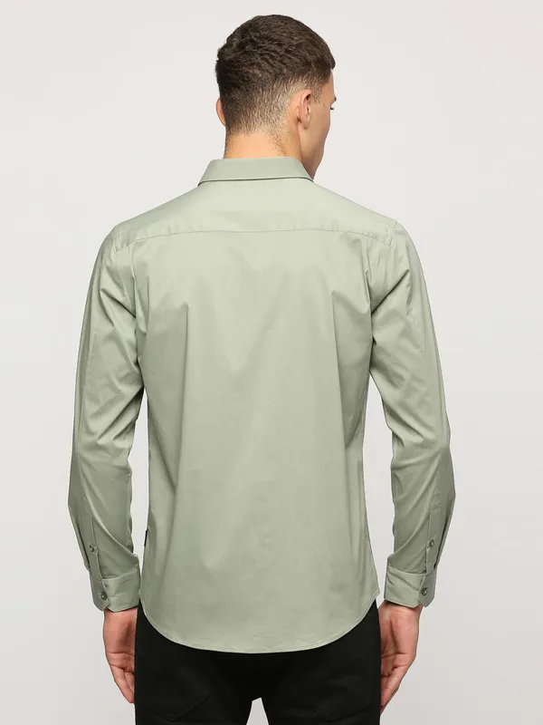 Pepe Jeans sage green plain shirt