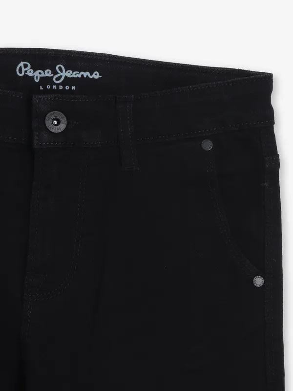 PEPE JEANS solid black denim jeans for boys