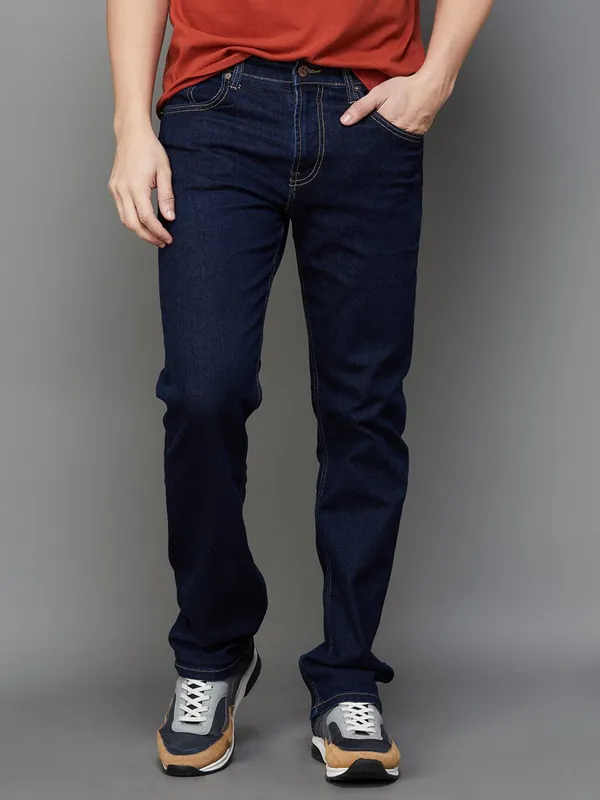 Pepe Jeans solid dark navy regular fit jeans