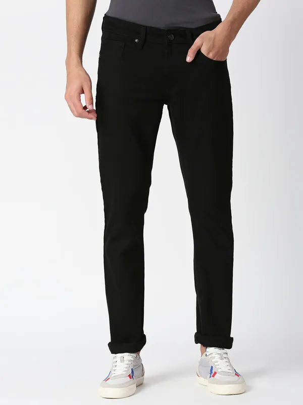 Pepe Jeans solid slim fit jeans in black