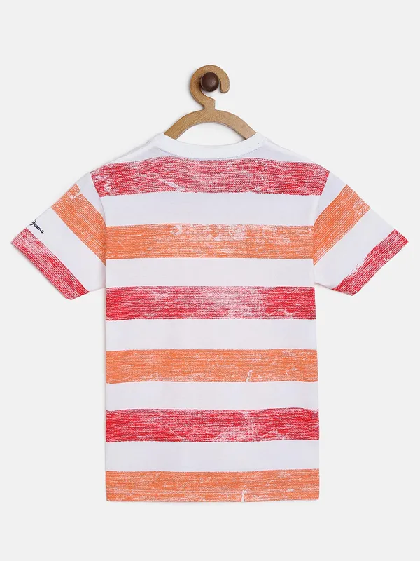 Pepe Jeans stripe red and orange t-shirt