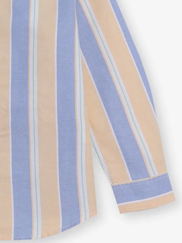PEPE JEANS striped cotton beige shirt