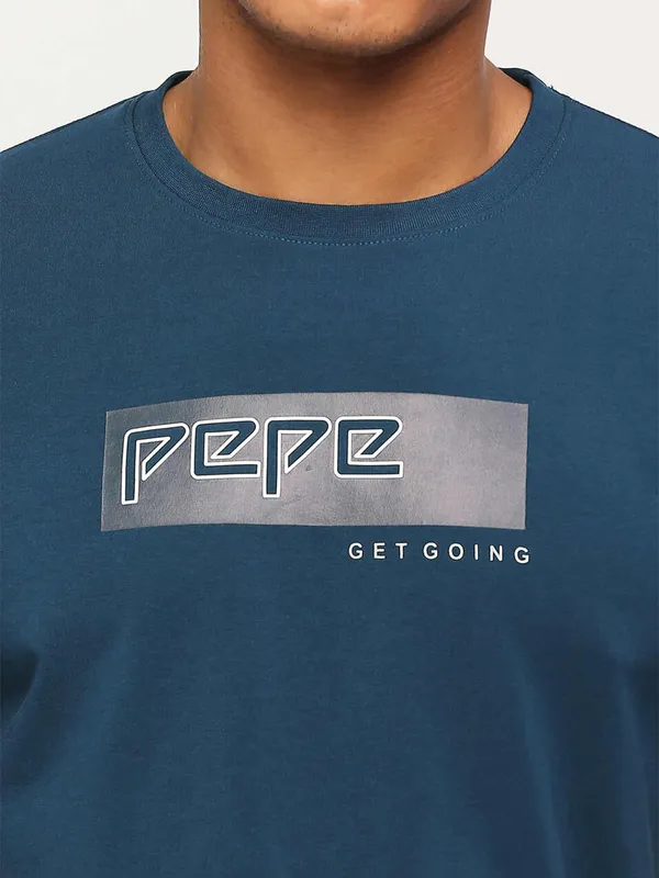 Pepe Jeans teal blue round neck t shirt