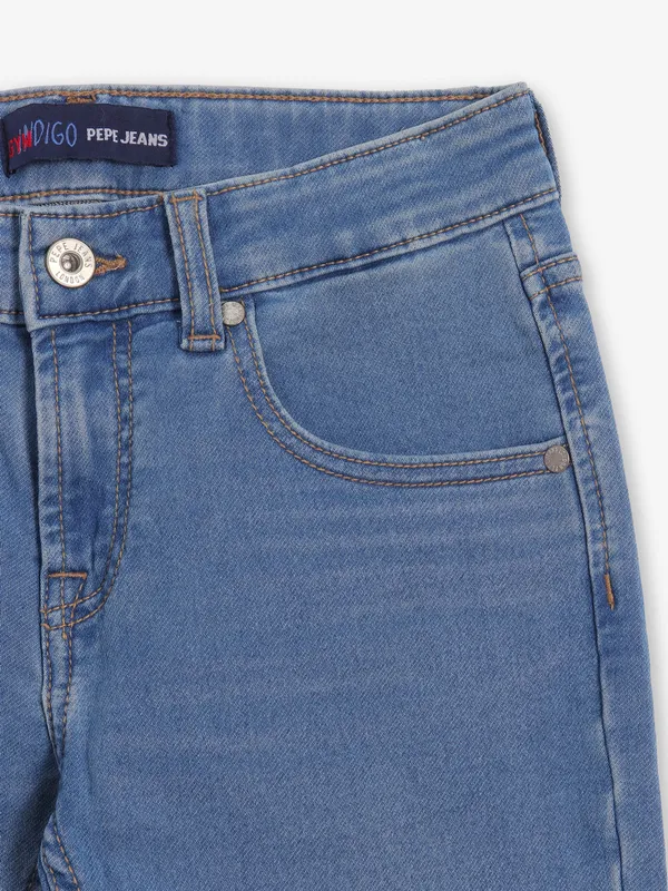 PEPE JEANS washed blue denim jeans