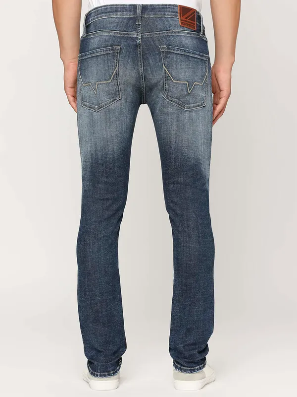 Pepe Jeans washed dark blue denim jeans