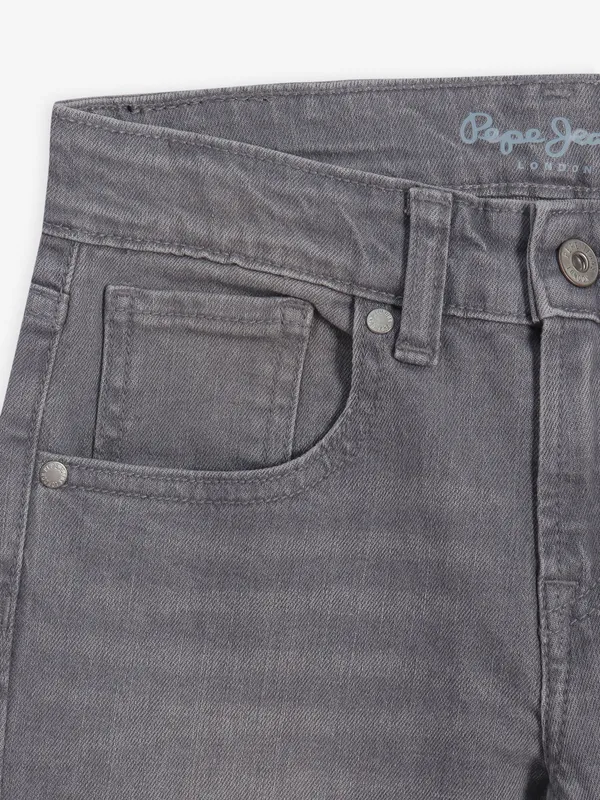 PEPE JEANS washed grey jeans in denim