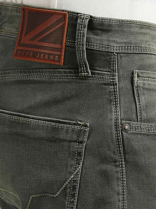 PEPE JEANS washed grey slim fit jeans