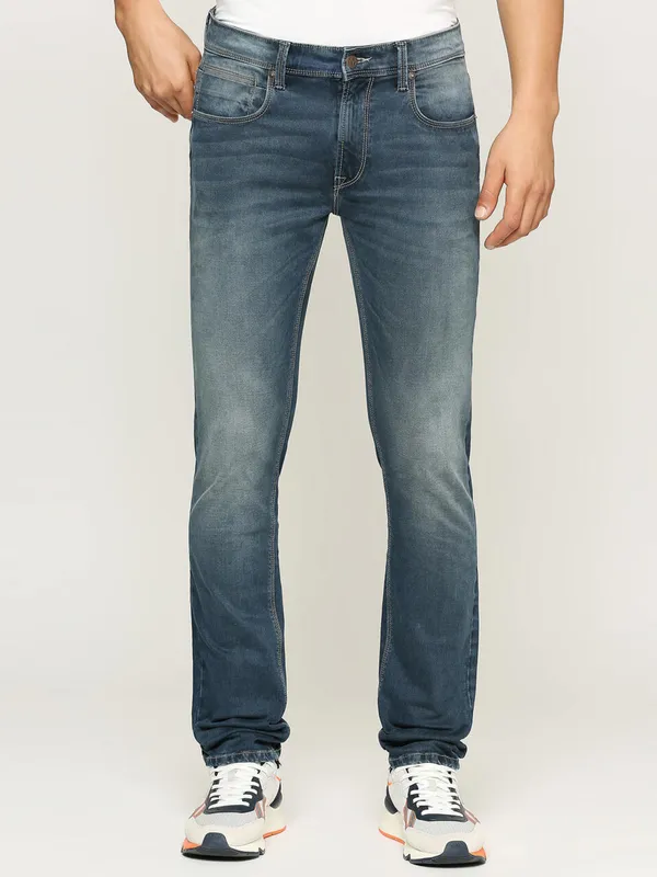 Pepe Jeans washed indigo blue slim fit jeans