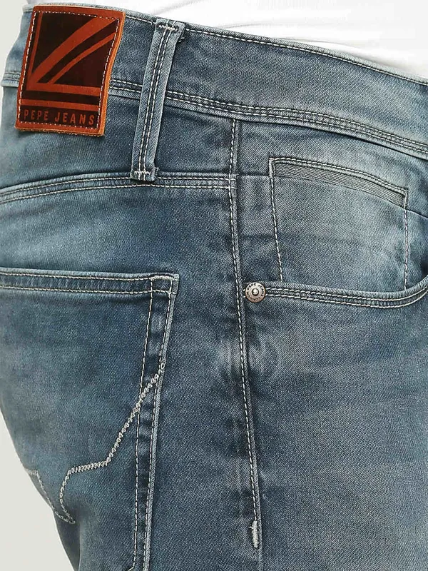 Pepe Jeans washed indigo blue slim fit jeans
