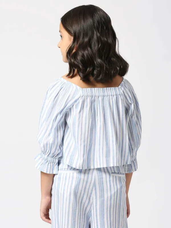 Pepe Jeans white and blue stripe top