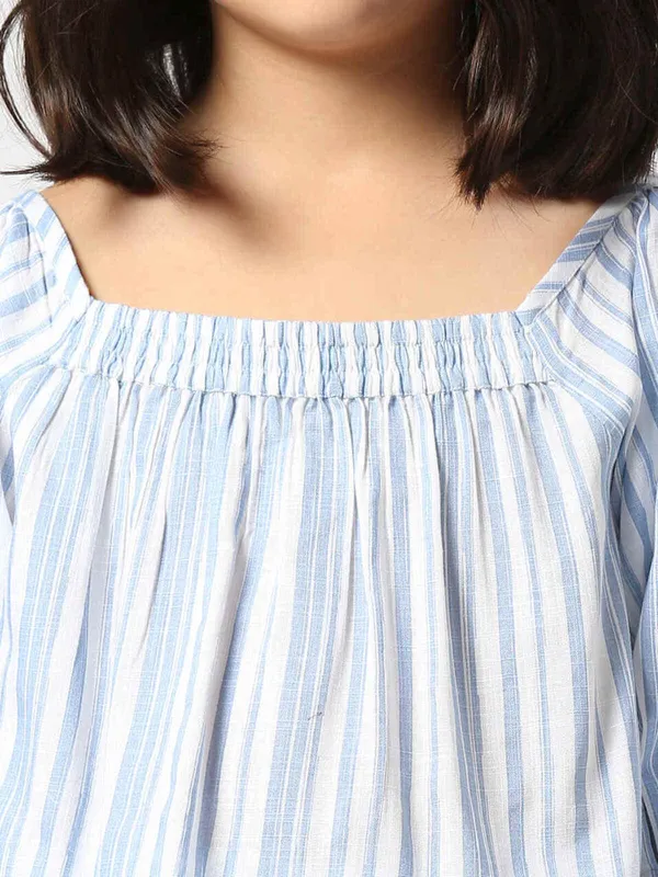 Pepe Jeans white and blue stripe top