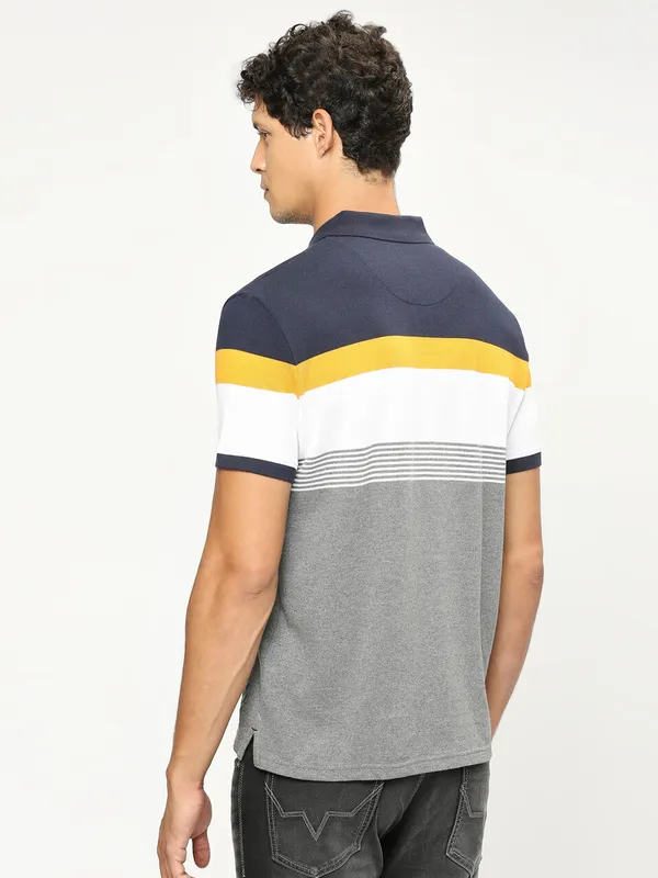 Pepe Jeans white and yellow stripe t shirt