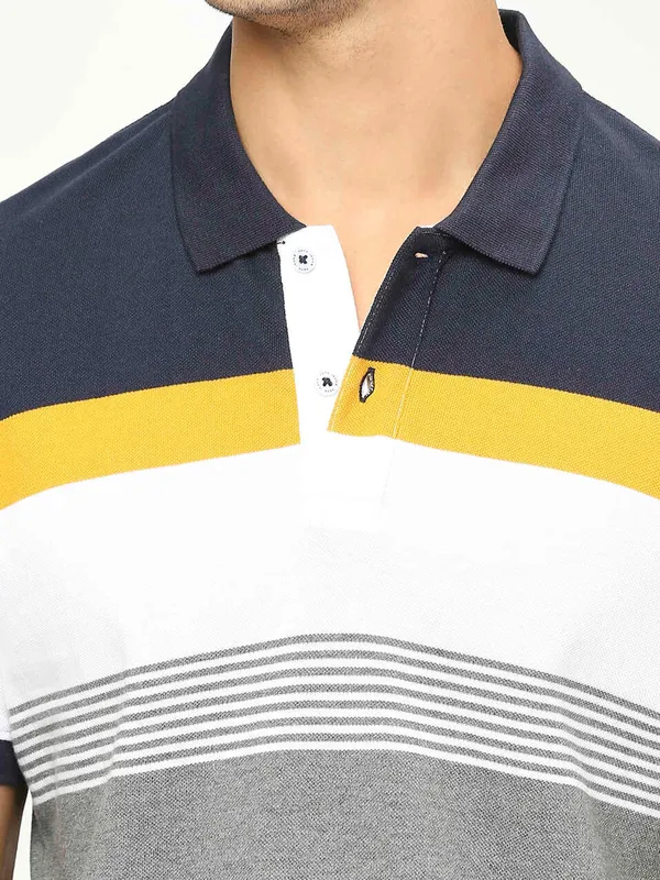 Pepe Jeans white and yellow stripe t shirt