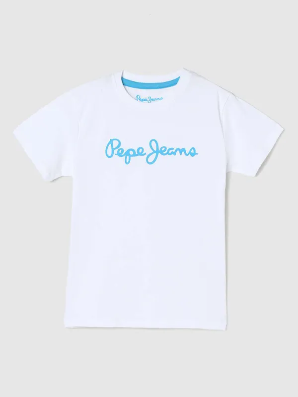 Pepe Jeans white cotton casual t shirt