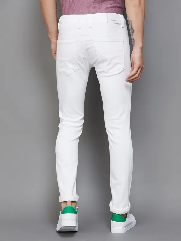 Pepe Jeans white slim fit jeans
