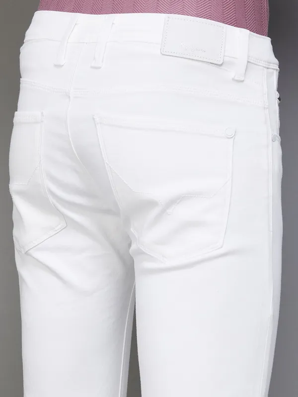 Pepe Jeans white slim fit jeans