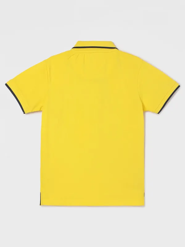 PEPE JEANS yellow cotton polo t-shirt