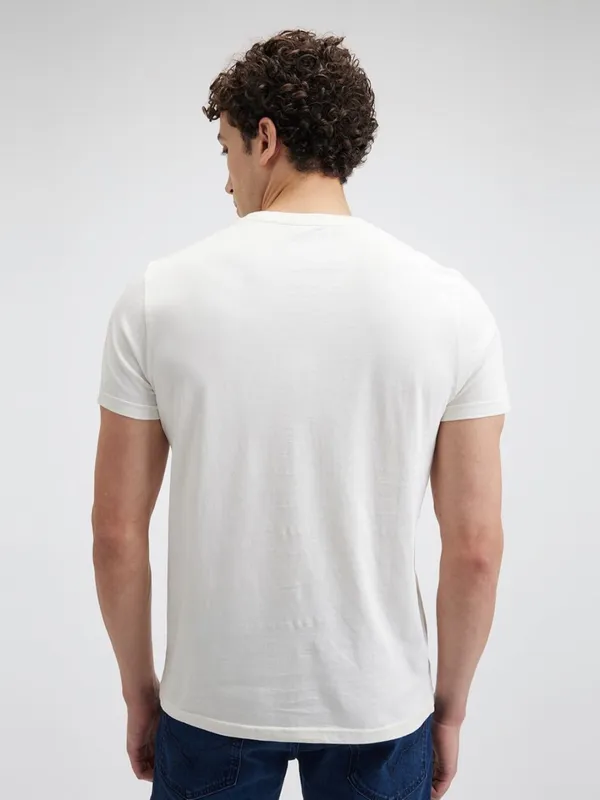 PEPE off white slim fit cotton t-shirt for men