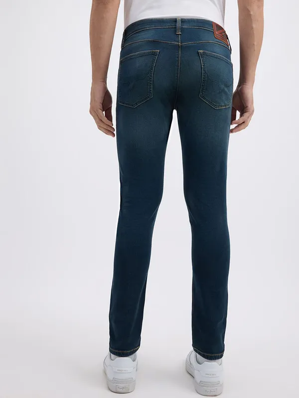 PEPE olivier blue washed denim jeans for men