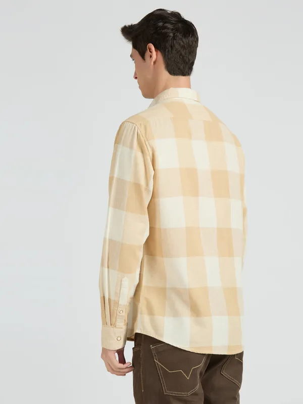 PEPE peach cotton shirt with checks