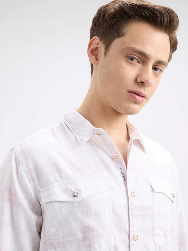 PEPE pink checks cotton shirt