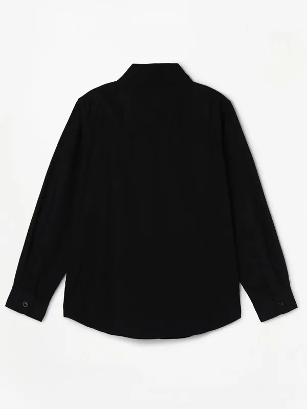 PEPE plain black cotton shirt
