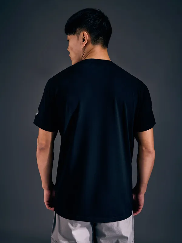 PEPE printed black slim fit mens cotton t-shirt