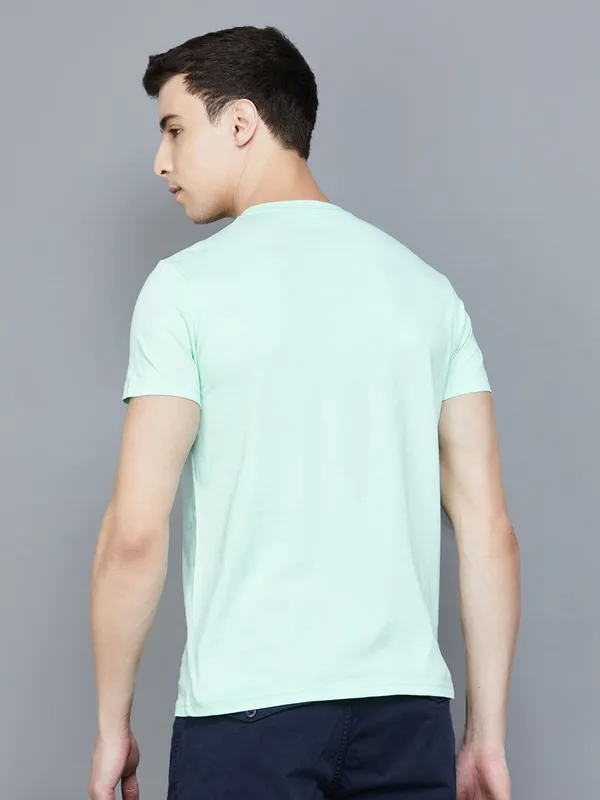 PEPE printed sea green t-shirt