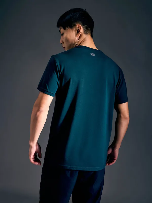 PEPE printed teal blue cotton t-shirt