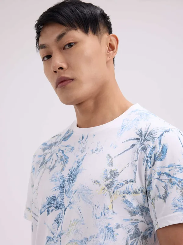 PEPE printed white casual cotton t-shirt for men