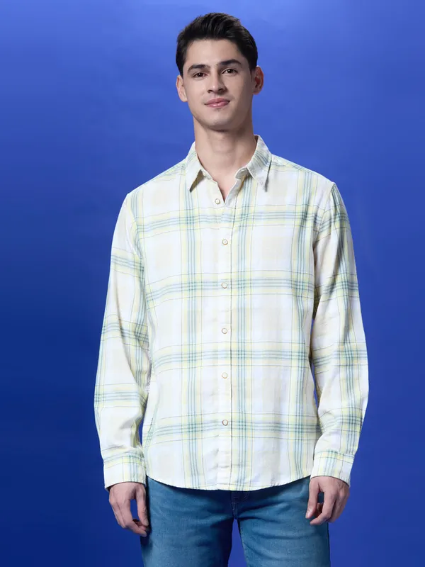 PEPE slim fit white cotton shirt for men