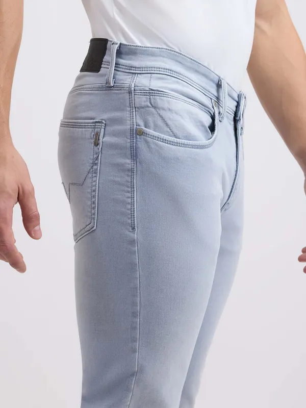 PEPE solid blue mens slim fit denim jeans