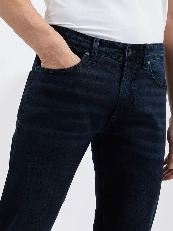 PEPE solid navy denim jeans for mens new collection
