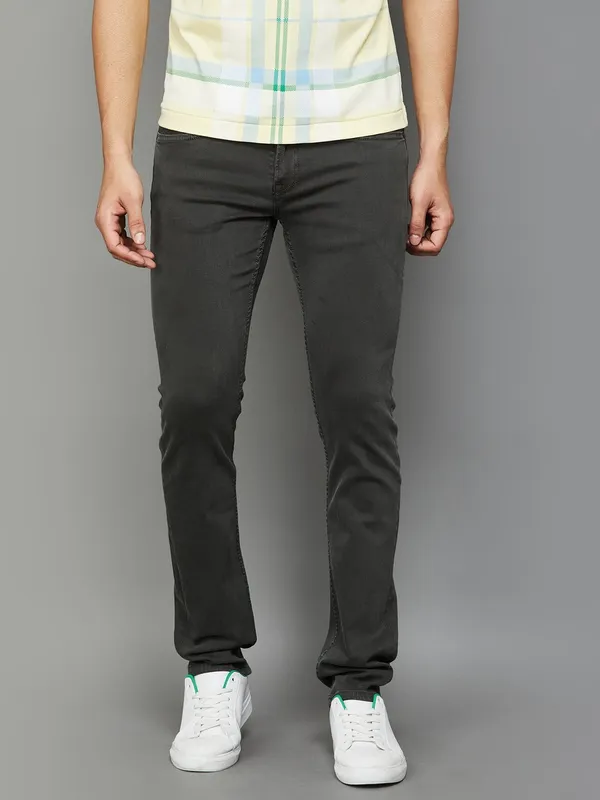 PEPE solid olive denim slim fit jeans