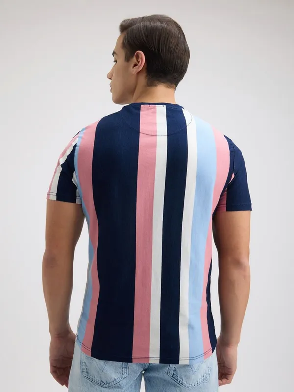 PEPE striped blue slim fit t-shirt for men