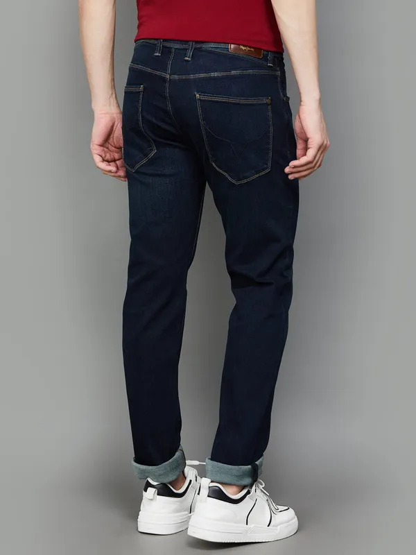PEPE washed tint dark navy denim jeans